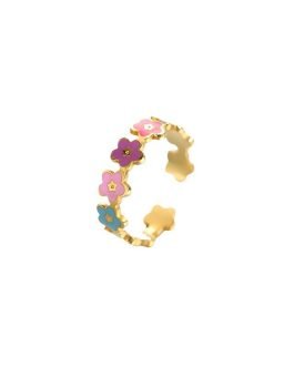 Pastel Blooms Band Ring