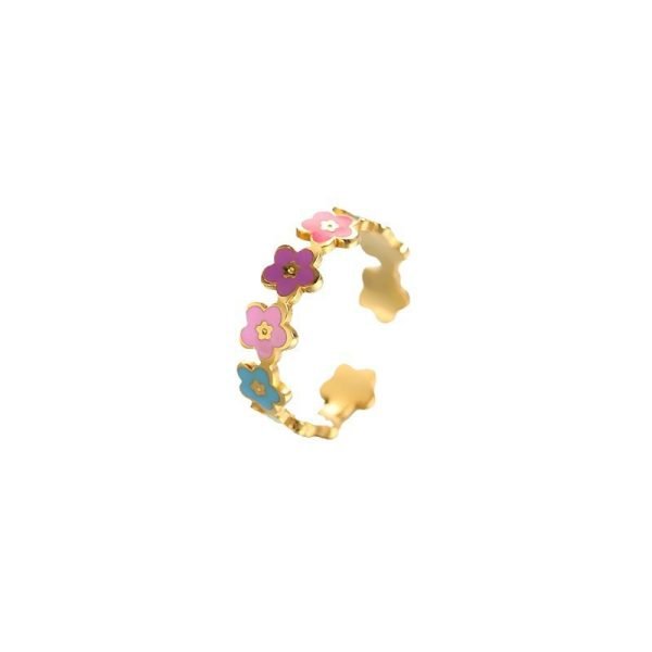 Pastel Blooms Band Ring