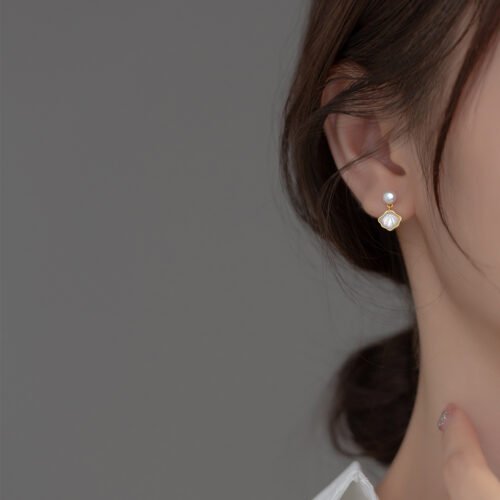 Pearl & Shell Cascade Drop Earrings