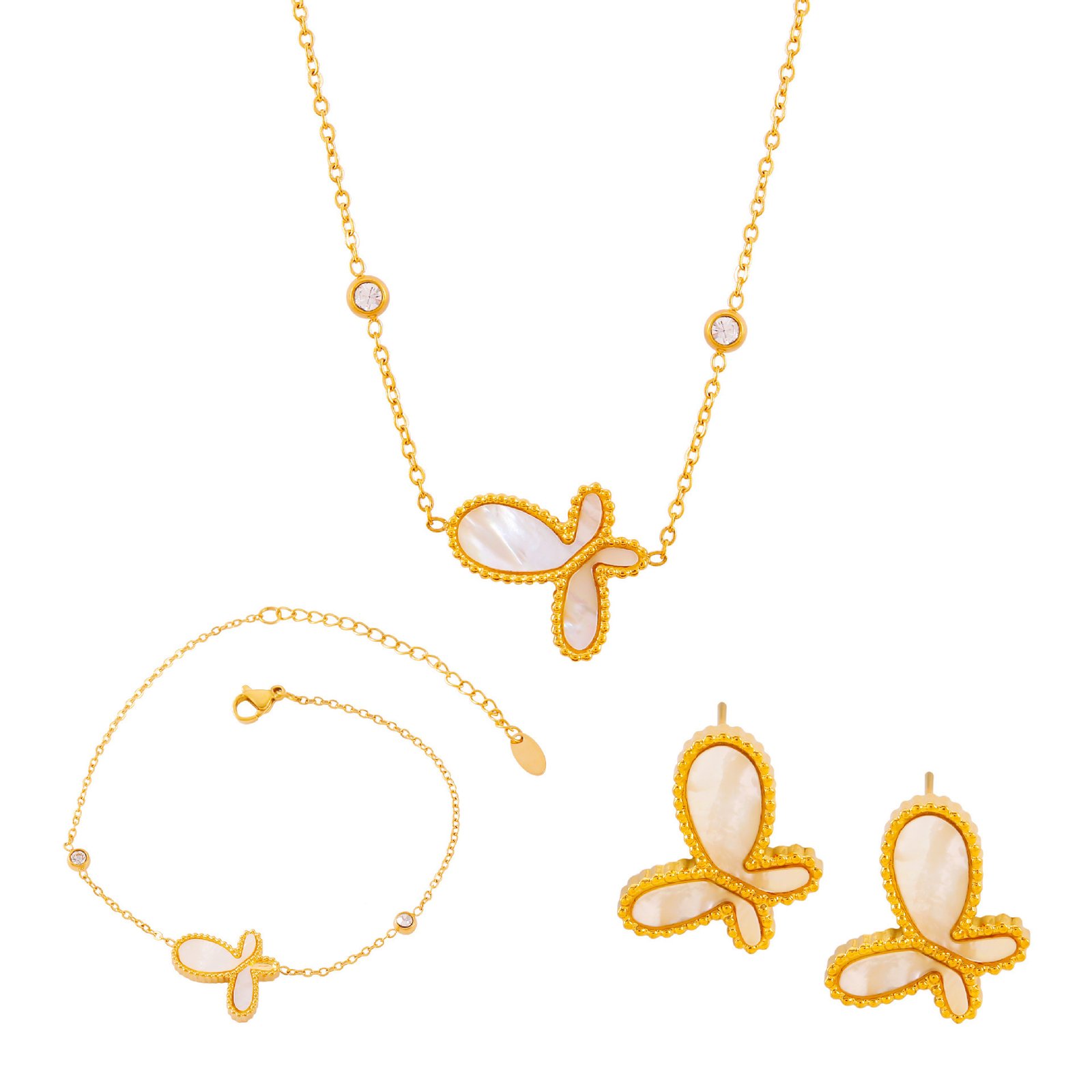 Pearlescent Butterfly Trio Set