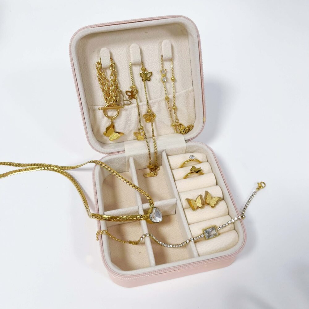 Petite Blush Travel Jewelry Box - 이미지 3