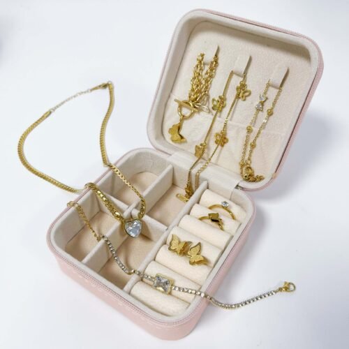 Petite Blush Travel Jewelry Box