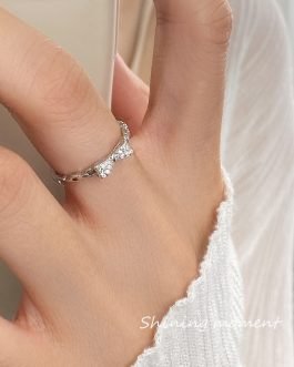 Petite Bow Infinity Ring