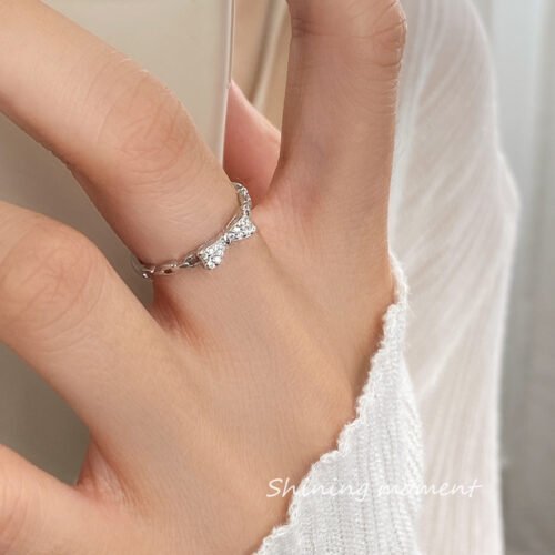 Petite Bow Infinity Ring