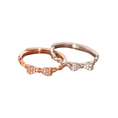 Petite Bow Infinity Ring