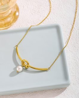 Petite Bow Pearl Drop Set