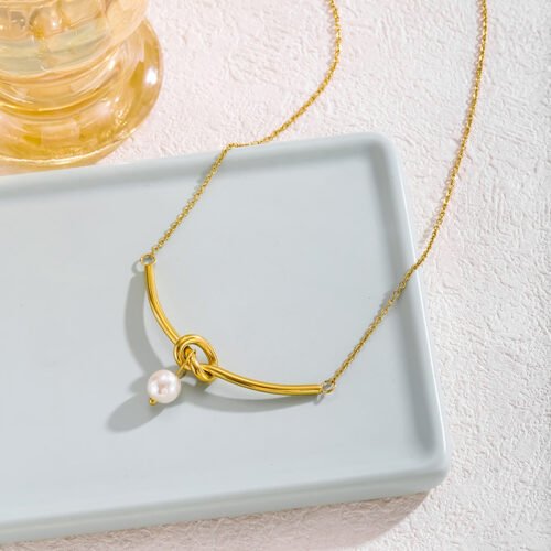 Petite Bow Pearl Drop Set
