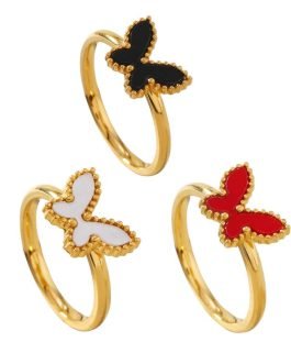 Petite Butterfly Beaded Ring