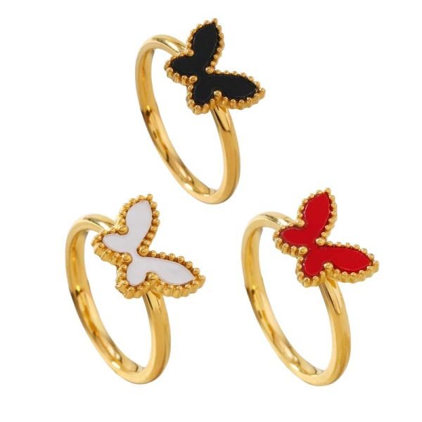 Petite Butterfly Beaded Ring