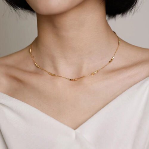 Satellite Bead Station Necklace