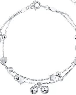 Starlit Bells Layered Bracelet