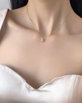 Teardrop Solitaire Necklace