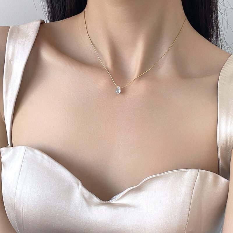 Teardrop Solitaire Necklace