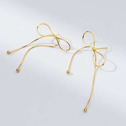 Whisper Bow Drop Earrings - Image 3
