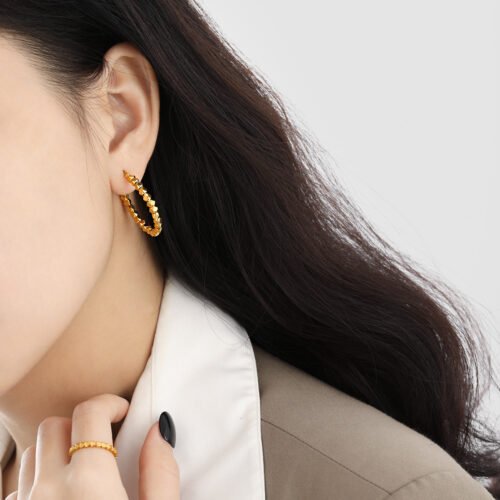Beaded Elegance Hoops