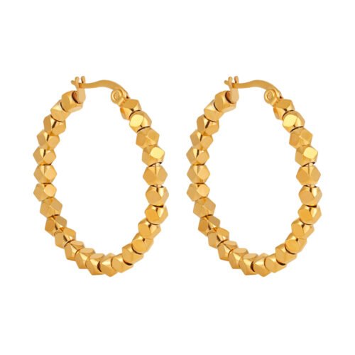 Beaded Elegance Hoops