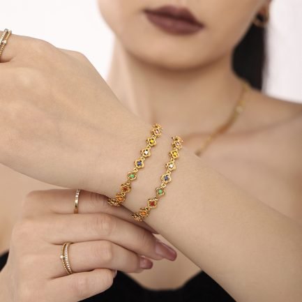 ⁦Colorful Oil Dip Jewelry Set⁩ - الصورة ⁦5⁩