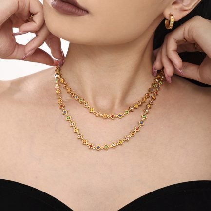 ⁦Colorful Oil Dip Jewelry Set⁩ - الصورة ⁦4⁩