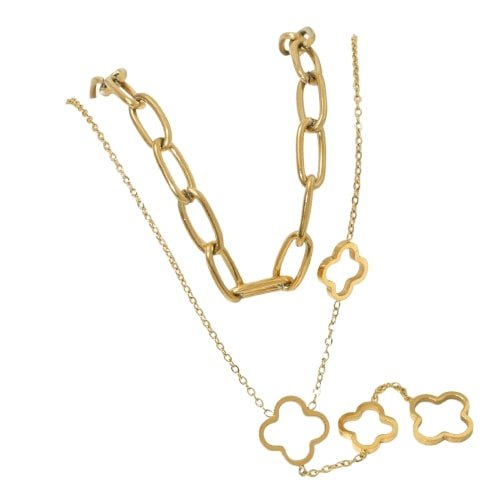 Double Clover Elegance Necklace