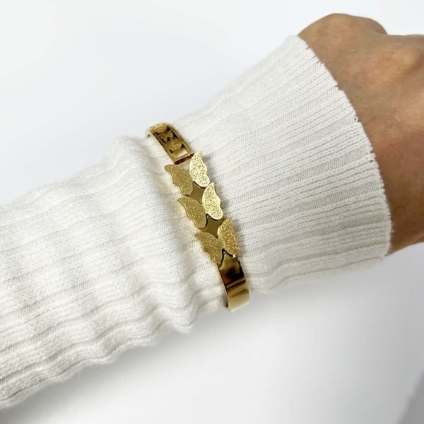 Golden Butterfly Bangle