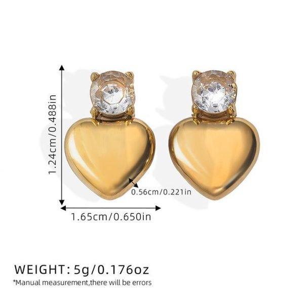 Golden Heart Earrings