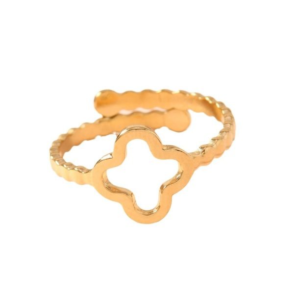 Hollow Clover Ring