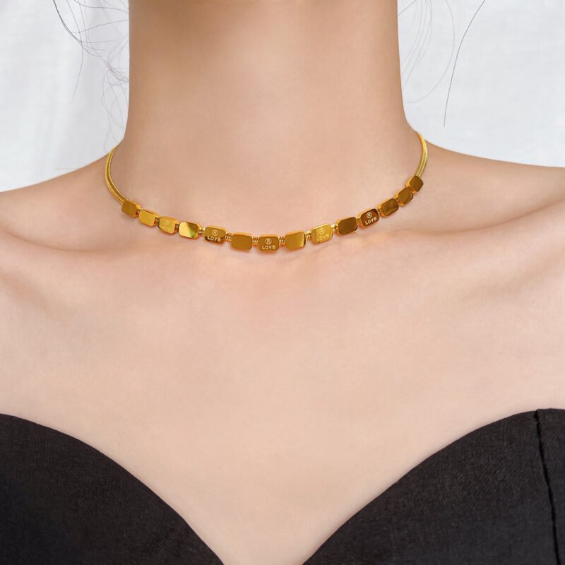 Love Engraved Luxe Choker