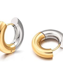 Luxe Duo-Tone Hoops