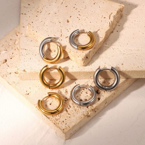 Luxe Duo-Tone Hoops