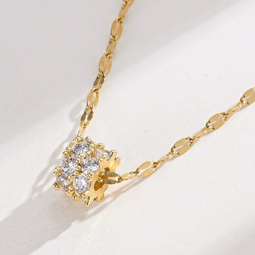 B-ZERO Style Gold Pendant Necklace