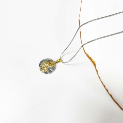 Golden Rose Pendant Necklace - Image 2