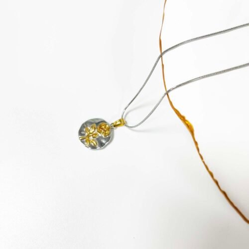 Golden Rose Pendant Necklace
