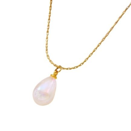 Lustre Pearl Drop Necklace
