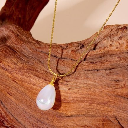 Lustre Pearl Drop Necklace - Image 3