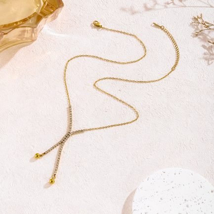 Celestial Lariat Zircon Necklace - Image 2