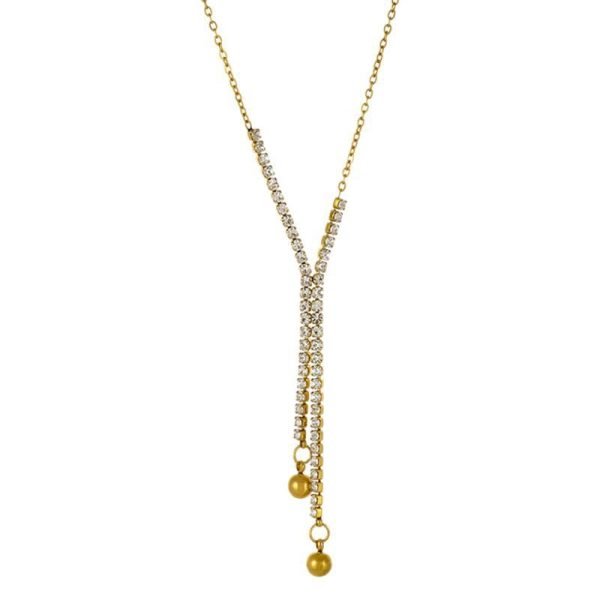 Celestial Lariat Zircon Necklace
