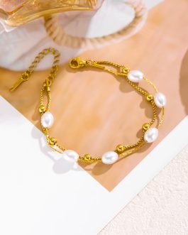 Celestial Pearl Duo Bracelet