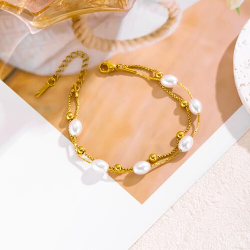 Celestial Pearl Duo Bracelet