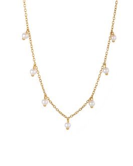 Dainty Pearl Cascade Necklace