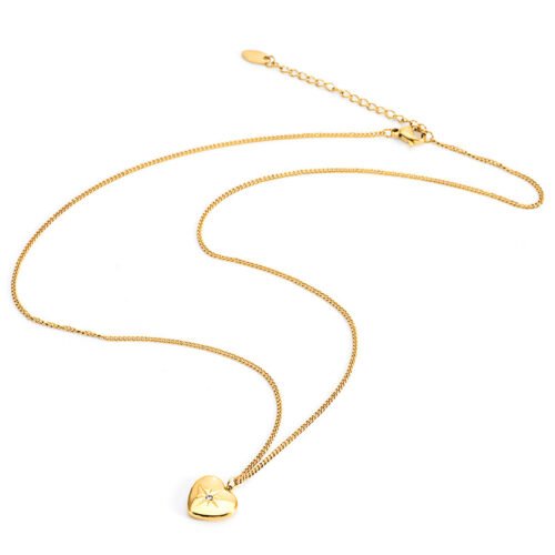 Eternal Star Heart Pendant Necklace