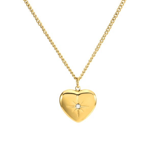 Eternal Star Heart Pendant Necklace