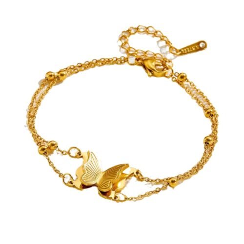 Ethereal Flutter Double Chain Bracelet