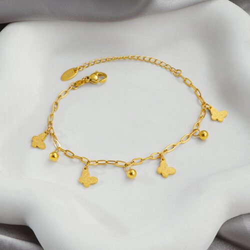 Frosted Flutter Charm Bracelet