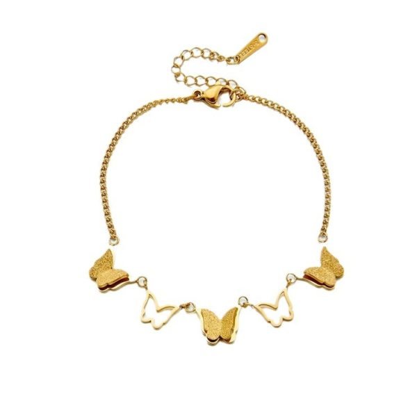 Golden Flutter Cascade Bracelet