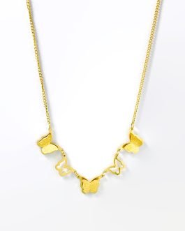 Golden Flutter Cascade Necklace