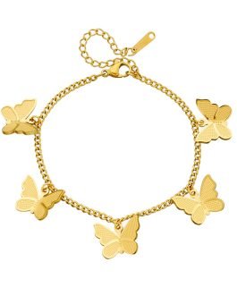 Golden Flutter Charm Bracelet