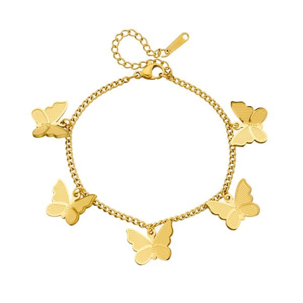 Golden Flutter Charm Bracelet