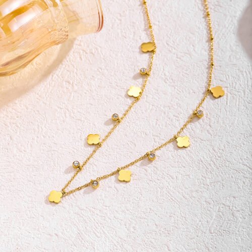 Lucky Clover Charm Necklace