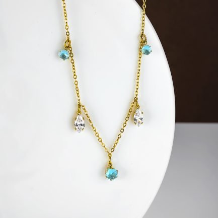 Mint Crystal Charm Jewelry Set - Image 3