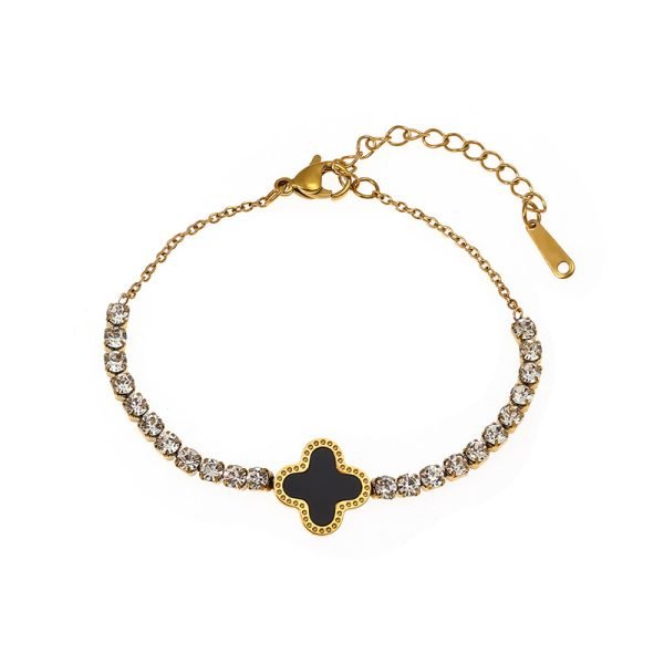 Mystic Clover Noir Tennis Bracelet